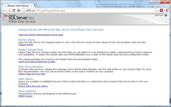 MDS Getting Started Page