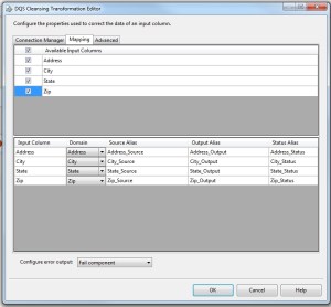dqs cleansing transform with mappings